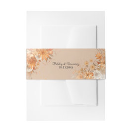 Cintas Para Invitaciones Boda rústica acuarela floral de otoño