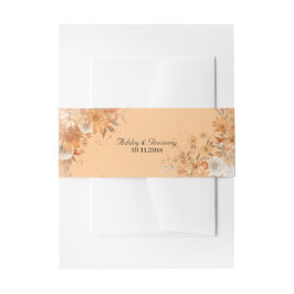 Cintas Para Invitaciones Boda rústica acuarela floral de otoño