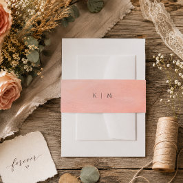 Cintas Para Invitaciones Boda Rústica al Atardecer en la Montaña de Coral e