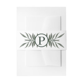 Cintas Para Invitaciones Boda Rústica con Verde Botánico Floral