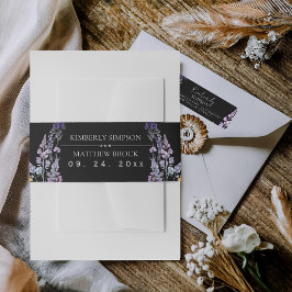 Cintas Para Invitaciones Boda rústica de flores silvestres modernas y elega