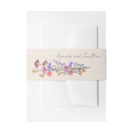 Cintas Para Invitaciones Boda rústico beige acrílico floral