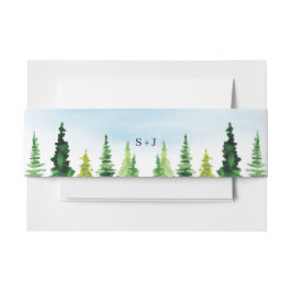 Cintas Para Invitaciones Boda Rústico de Montaña