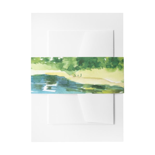 Cintas Para Invitaciones Boda Rústico de Montaña (Anverso Ejemplo)