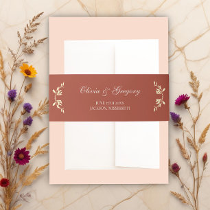 Cintas Para Invitaciones Boda Rústico Floral Incansable