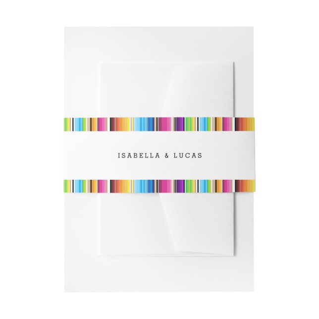 Cintas Para Invitaciones Boda Serpae Spring Stripes (Anverso Ejemplo)