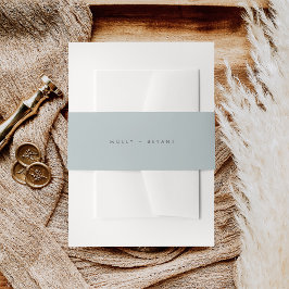 Cintas Para Invitaciones Boda simple azul claro costero