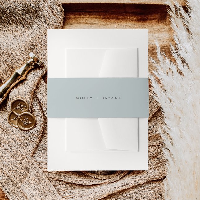 Cintas Para Invitaciones Boda simple azul claro costero (Subido por el creador)