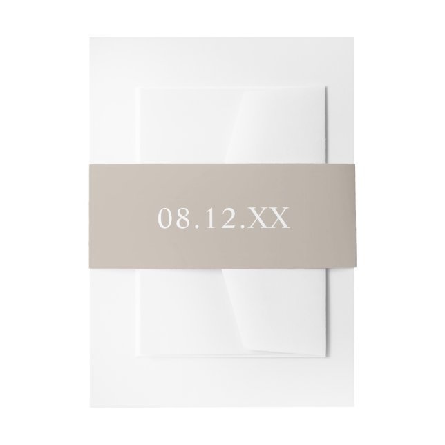Cintas Para Invitaciones Boda simple de fecha de cálculo (Anverso Ejemplo)