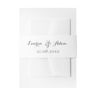 Cintas Para Invitaciones Boda simple de nombres de parejas blancas y negras