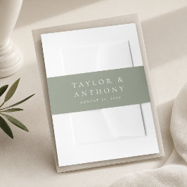 Cintas Para Invitaciones Boda Simple Elegante Minimalista con Nombres