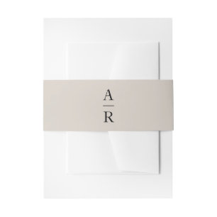 Cintas Para Invitaciones Boda simple Minimalista de monograma Iniciales Tau
