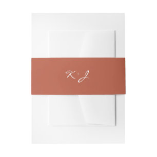 Cintas Para Invitaciones Boda simple Minimalista de Terracotta