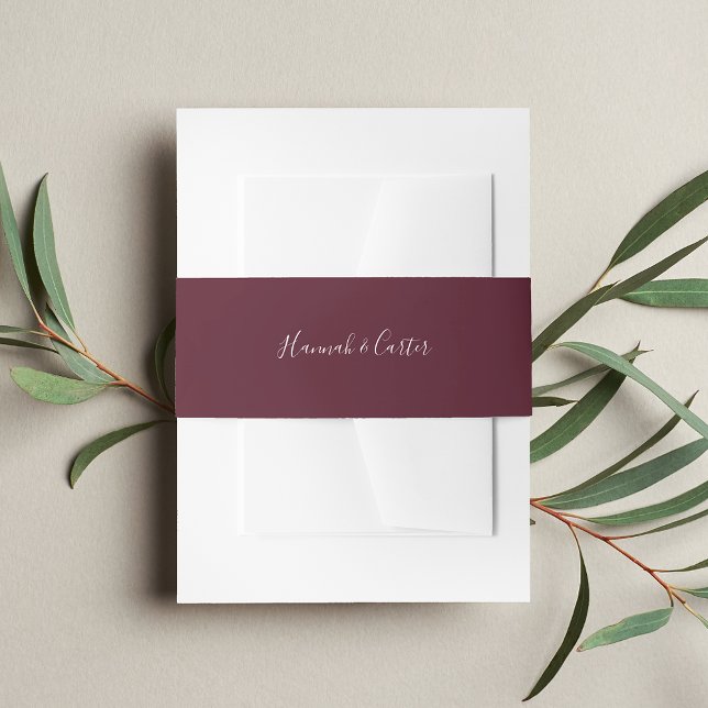 Cintas Para Invitaciones Boda sólido de Borgoña (Subido por el creador)
