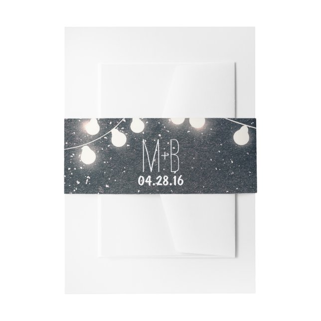 Cintas Para Invitaciones Boda Starry Night String Lights (Anverso Ejemplo)