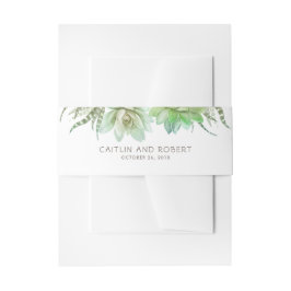 Cintas Para Invitaciones Boda Succulent