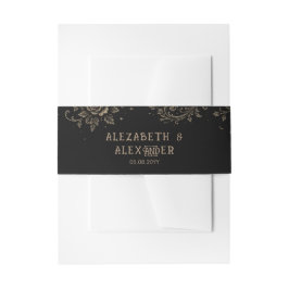 Cintas Para Invitaciones Boda Tarot Espeluznante Negro Gótico