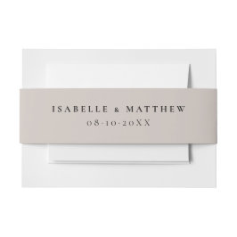 Cintas Para Invitaciones Boda Taupe suave