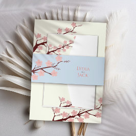 Cintas Para Invitaciones Boda temática de cerezo en flor