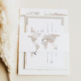 Cintas Para Invitaciones BODA temática de viajes de CARMEN Boda de destino