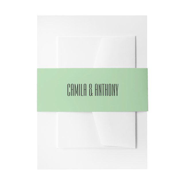 Cintas Para Invitaciones Boda turquesa (Anverso Ejemplo)