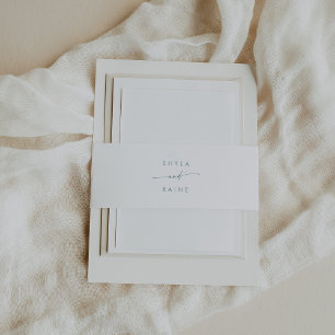 Cintas Para Invitaciones Boda Verde azulado y blanco de la Moda Boho