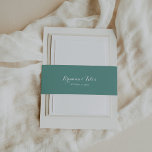 Cintas Para Invitaciones Boda verde de caligrafía de vintage<br><div class="desc">Esta antigua banda de caligrafía verde para la boda es perfecta para un boda rústico. El diseño está decorado con un fondo verde acuarela pintado a mano. Haz que el papel de la panza sea tu propio, incluyendo los nombres de la novia y el novio y la fecha del boda....</div>