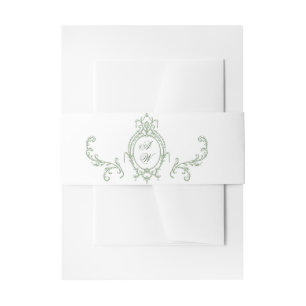 Cintas Para Invitaciones Boda Verde de la orquesta victoriana Grace Floral 