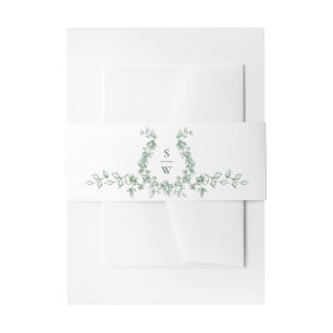Cintas Para Invitaciones Boda verde de la sabana floral del ornato renacent