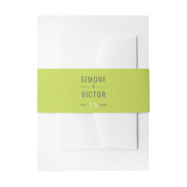 Cintas Para Invitaciones Boda verde de limón moderno