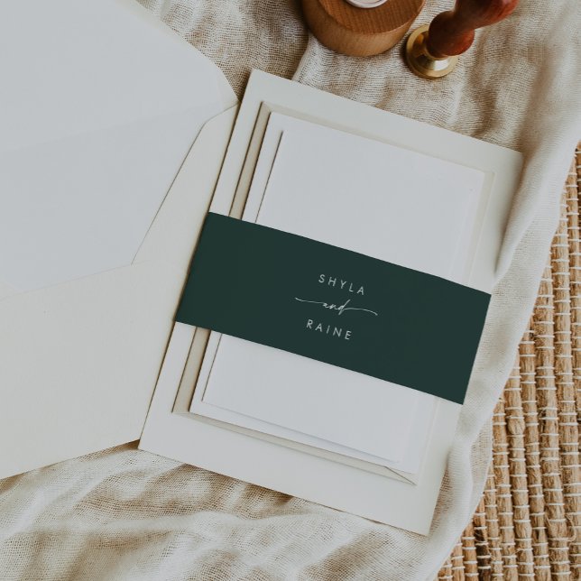 Cintas Para Invitaciones Boda verde esmeralda de la Moda Boho (Subido por el creador)