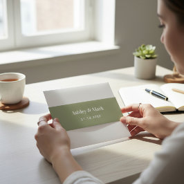 Cintas Para Invitaciones Boda verde novia Groom