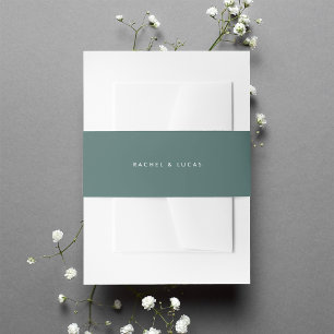 Cintas Para Invitaciones Boda verde sólido
