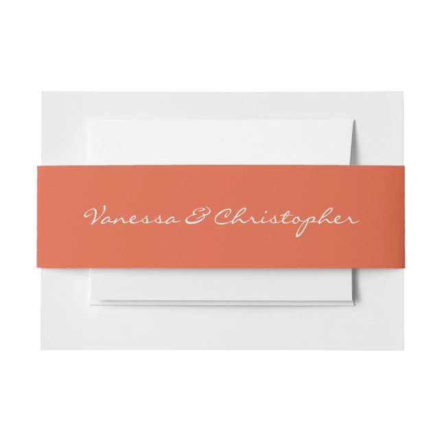 Cintas Para Invitaciones Boda Verona Sunset (Anverso Ejemplo)