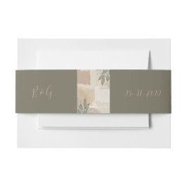 Cintas Para Invitaciones boda vintage boho moda verde