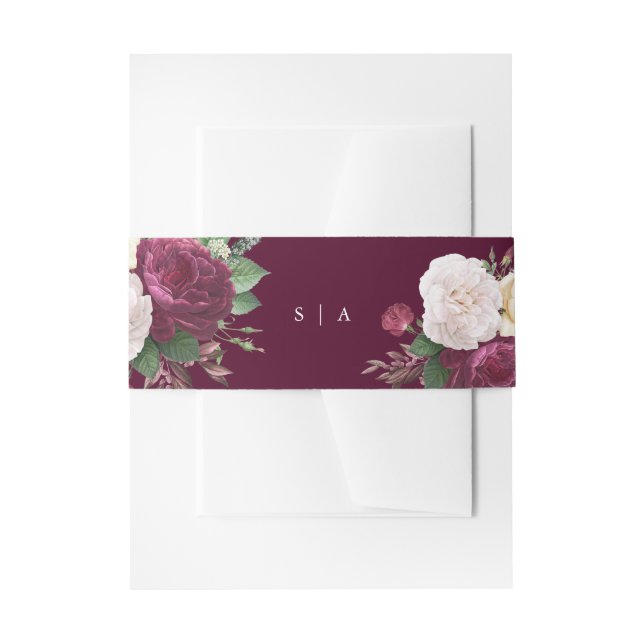 Cintas Para Invitaciones Boda Vintage Floral (Anverso Ejemplo)