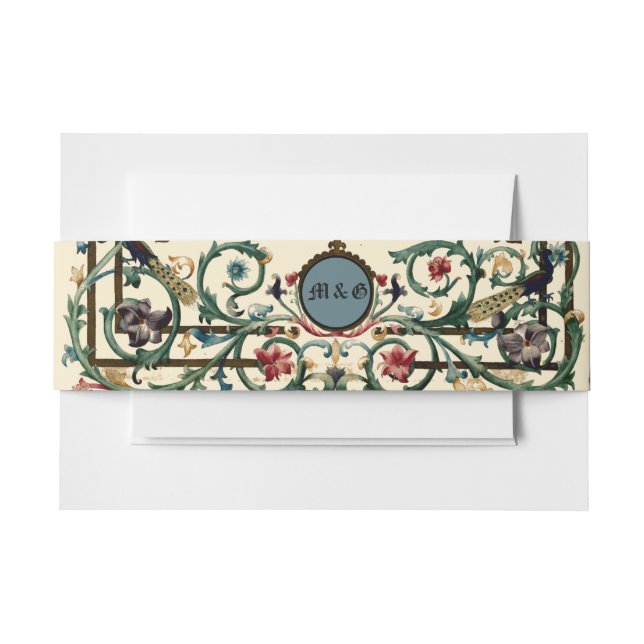 Cintas Para Invitaciones Boda vintage "medieval" iluminado (Anverso Ejemplo)