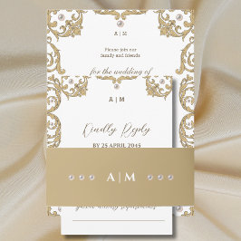 Cintas Para Invitaciones Boda virgen de la Perla del Monograma