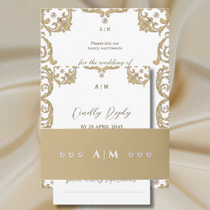Cintas Para Invitaciones Boda virgen de la Perla del Monograma