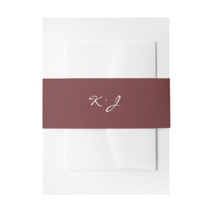 Cintas Para Invitaciones Boda virtual simple Rosa de canela Minimalista