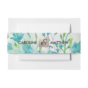 Cintas Para Invitaciones Boda Watrecolour Spring Wildflowers