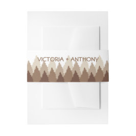 Cintas Para Invitaciones Boda Woodland Forest Range Brown