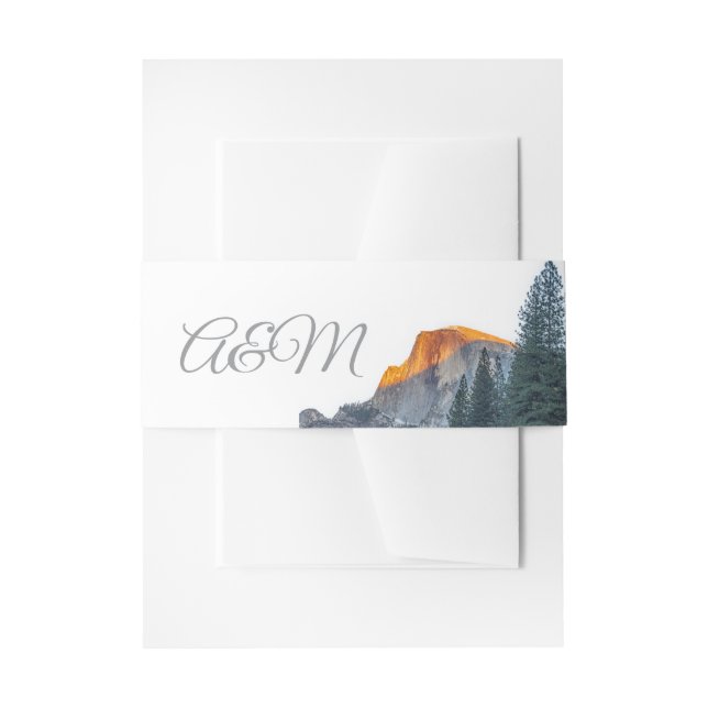 Cintas Para Invitaciones Boda Yosemite Half Dome Sunset (Anverso Ejemplo)