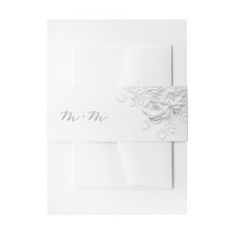 Cintas Para Invitaciones Bodas de Rosas 3D Blancas Recortadas en Papel
