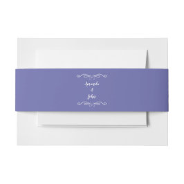 Cintas Para Invitaciones Bodas Elegantes Caligrafía Chic Azul Periwinkle