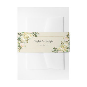 Cintas Para Invitaciones Bodas Elegantes Moda de Rosas Florales de Acuarela