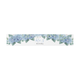 Cintas Para Invitaciones Bodas florales acuarela Hortensias azules