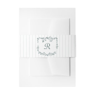 Cintas Para Invitaciones Bodas Florales Francesas Vintage Esmeralda