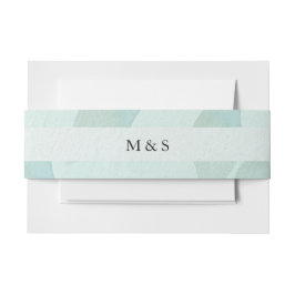 Cintas Para Invitaciones Boho Acuarela Azul Personalizado