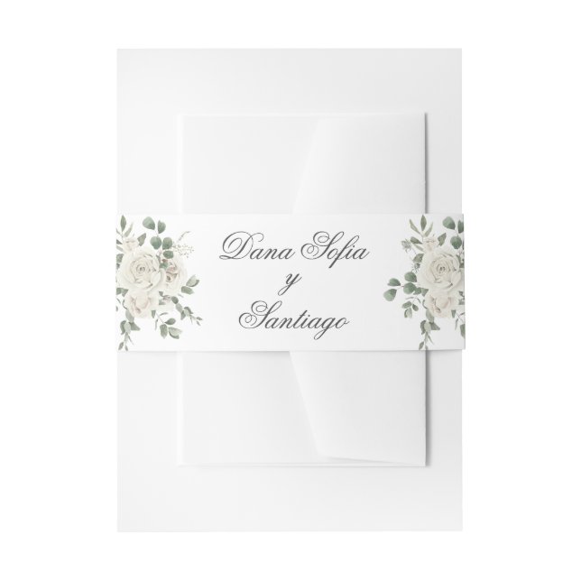 Cintas Para Invitaciones Boho Boda español (Anverso Ejemplo)